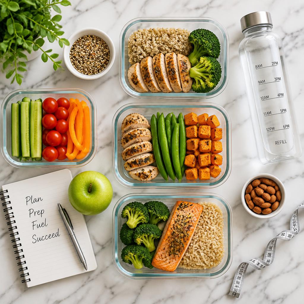 Healthy meal prep and lifestyle supporting GLP-1 weight loss